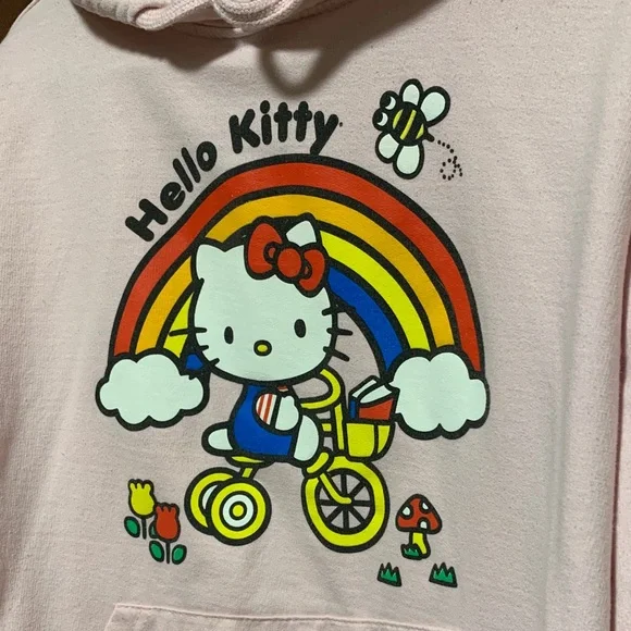 Hello Kitty Pink Sweatshirt with Rainbow Design - Picture 3 of 11